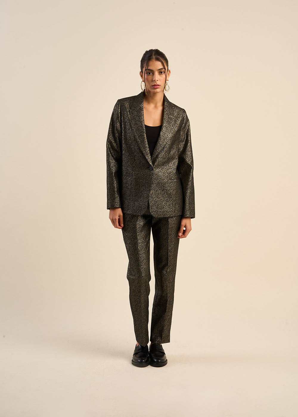Veste de tailleur jacquard mouchetée - Sud Express - 5 - Sud Express