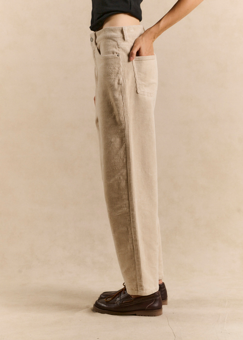 BILLYNI Pantalon velours coupe ballon - 2 - Sud Express - Sud Express