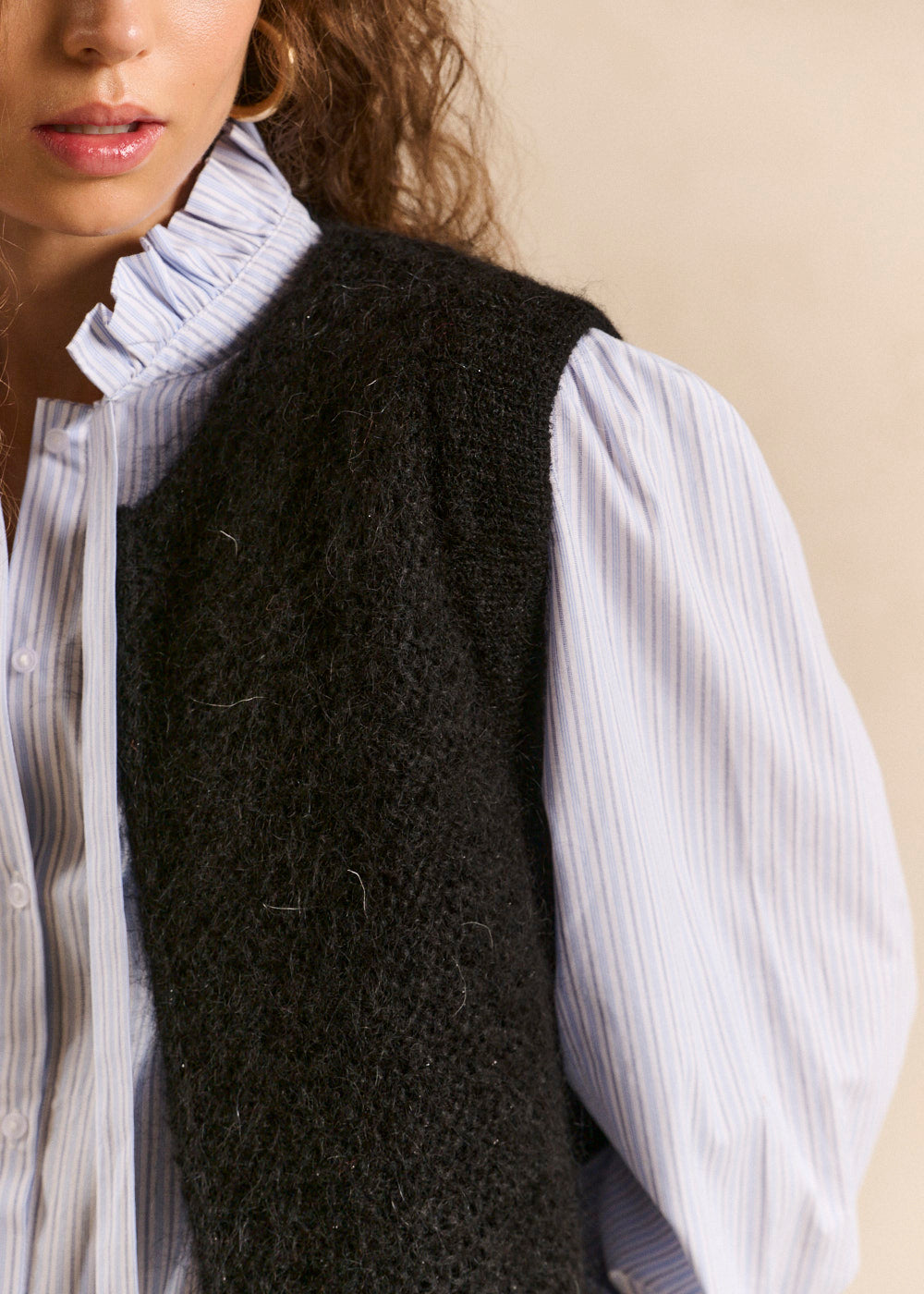 GOTANAX Gilet sans manches en mohair fils métallisés - 2 - Sud Express - Sud Express