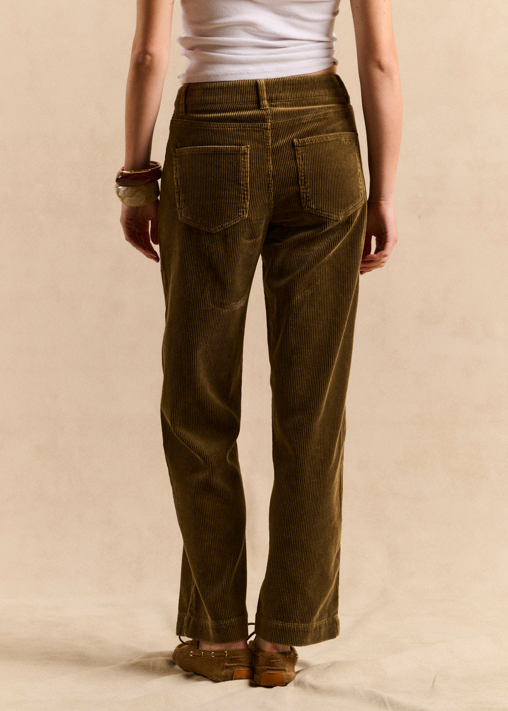 Pantalon coupe boyfriend en velours côtelé - Sud Express - 3 - Sud Express