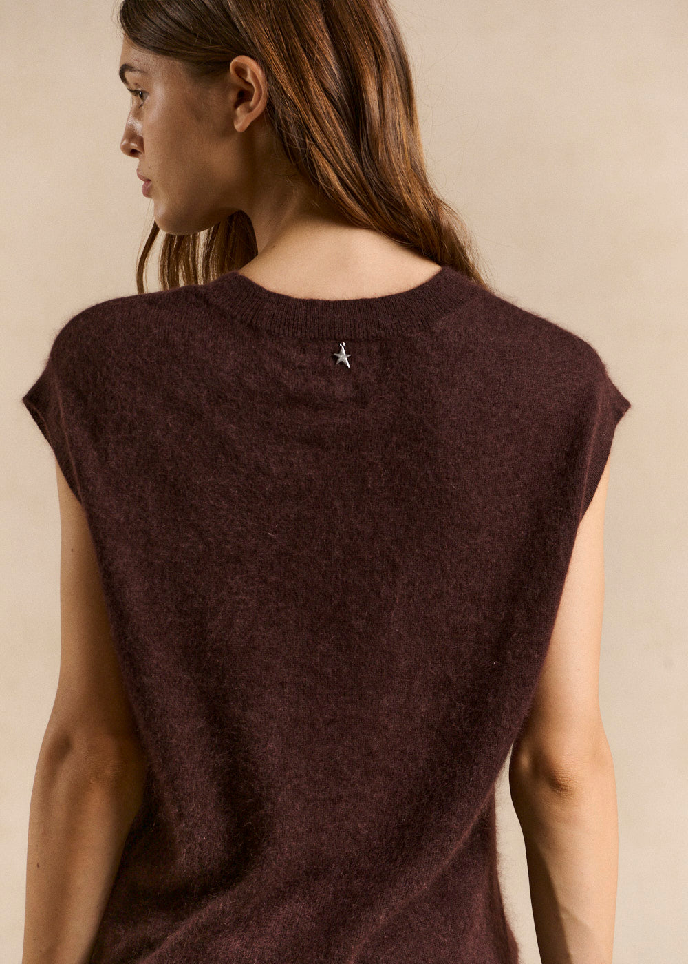Pull sans manches ample en laine et cachemire - Sud Express - 3 - Sud Express