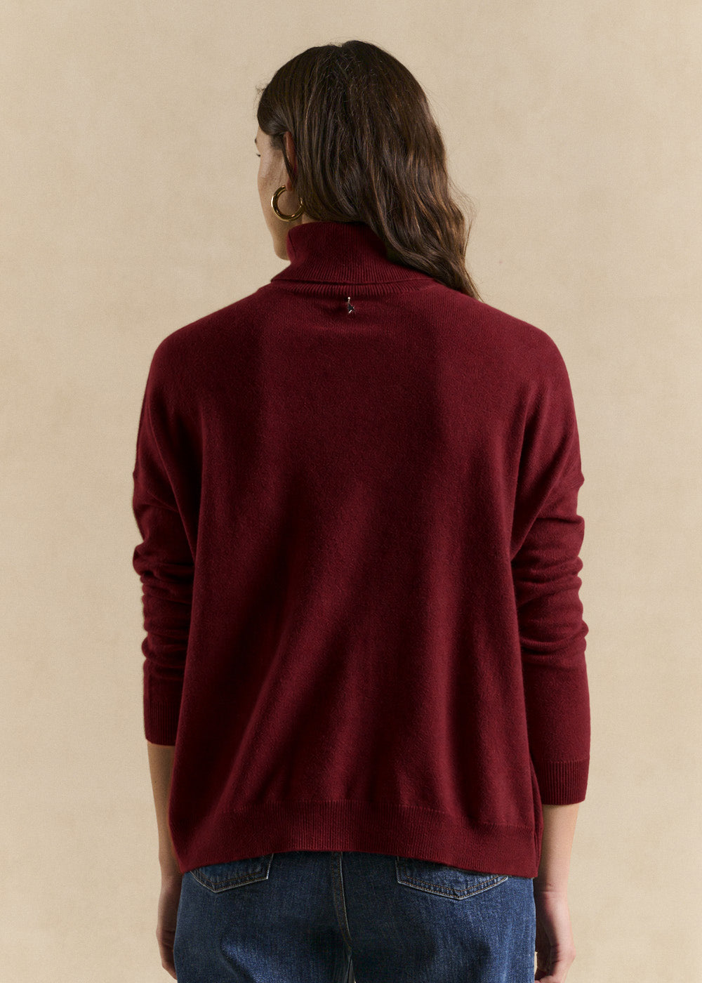 Pull cachemire col montant coupe large - Sud Express - 3 - Sud Express