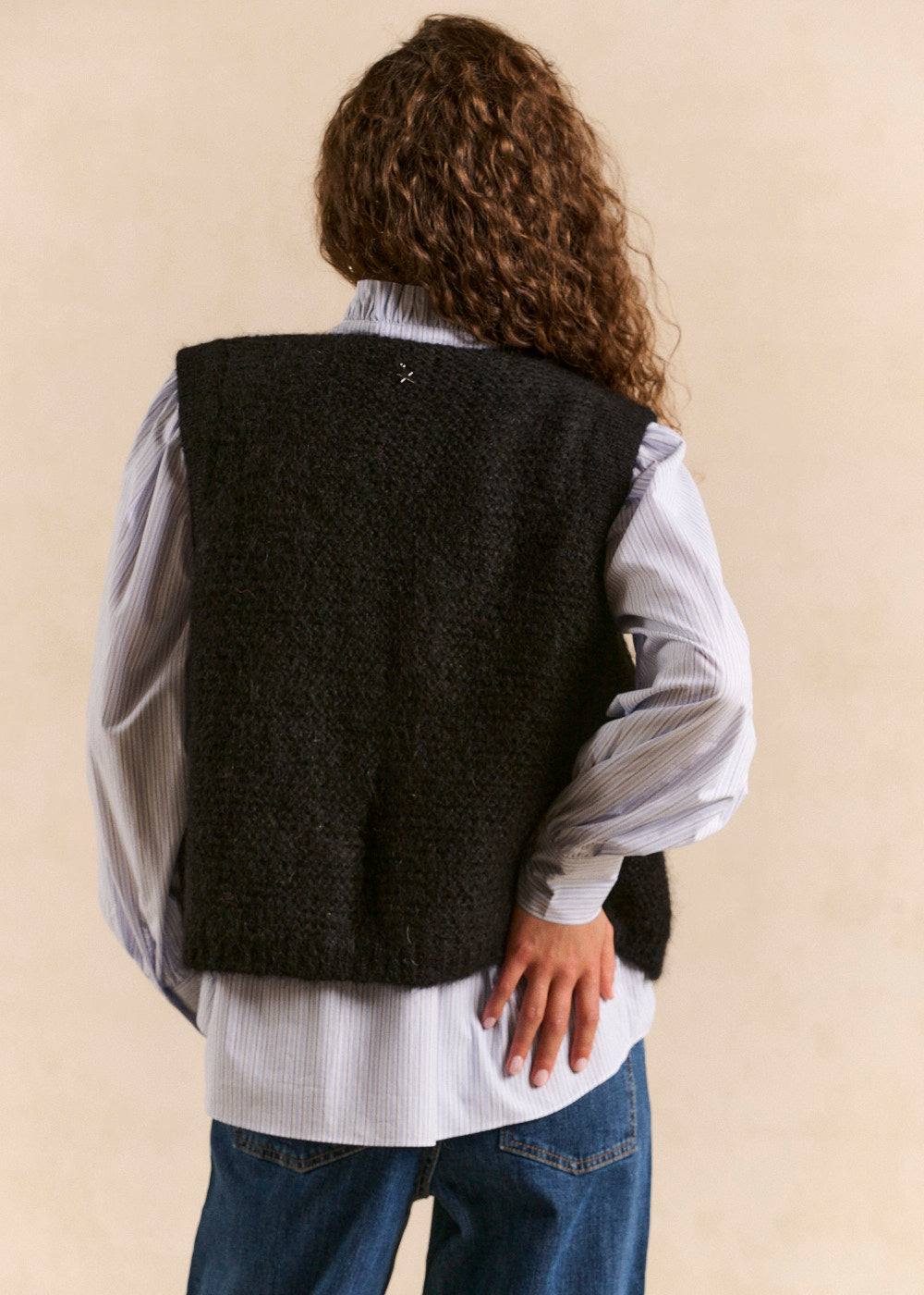 GOTANAX Gilet sans manches en mohair fils métallisés - 3 - Sud Express - Sud Express