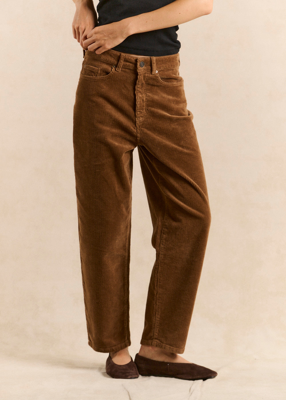BILLYNI Pantalon velours coupe ballon - 2 - Sud Express - Sud Express