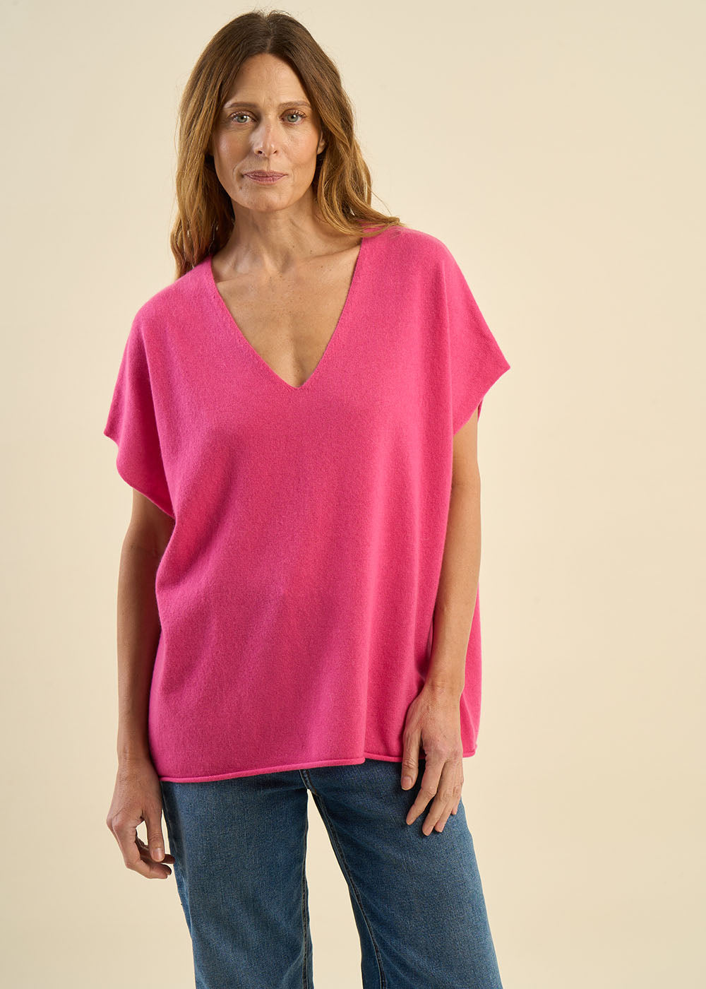 Pull manches courtes en cachemire - Sud Express - 1 - Sud Express