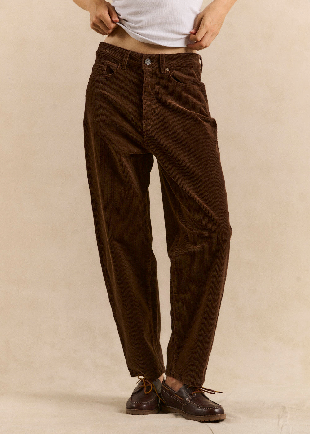 BILLYNI Pantalon velours coupe ballon - 1 - Sud Express - Sud Express