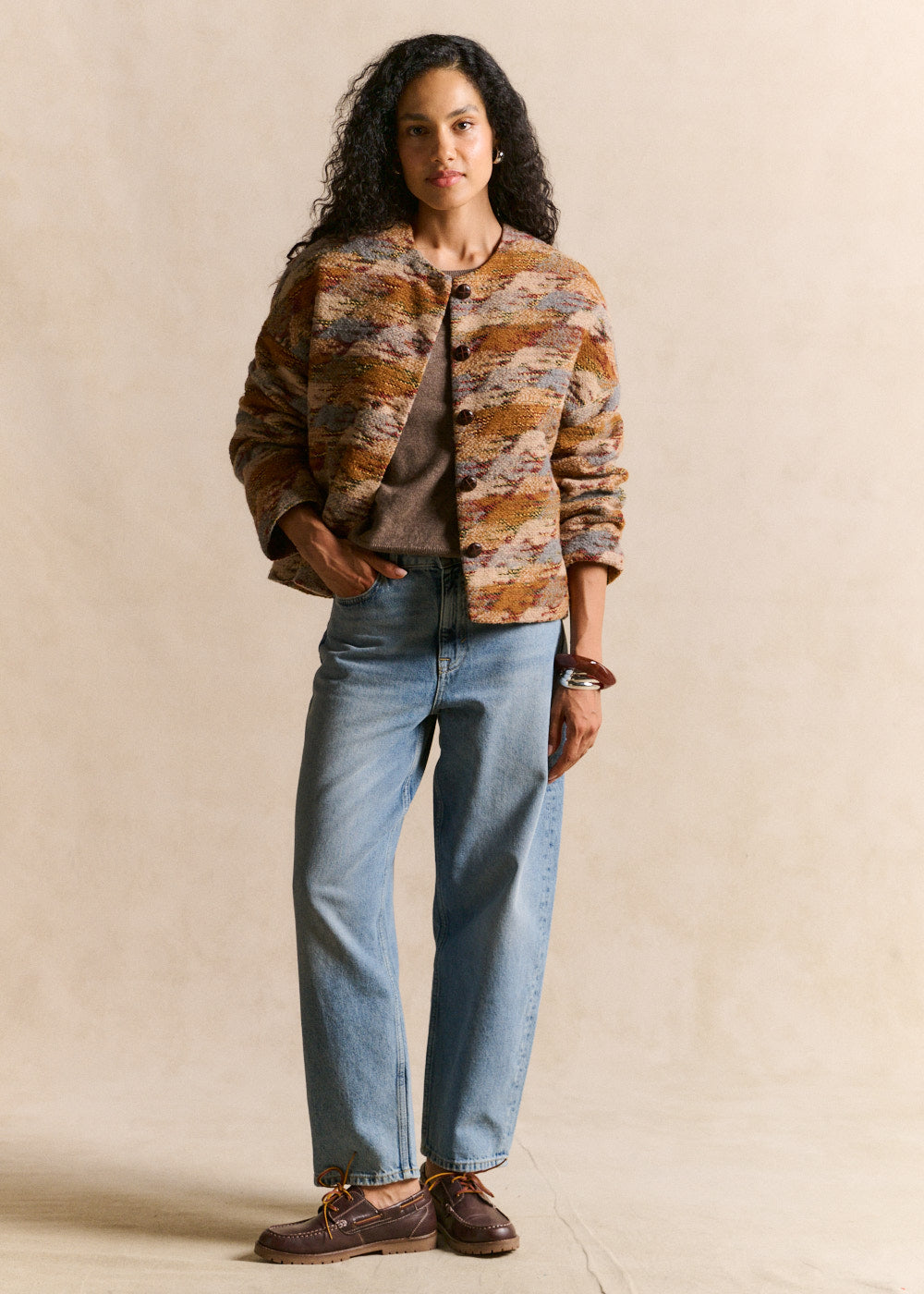 Veste tweed lainage courte - Sud Express - 5 - Sud Express