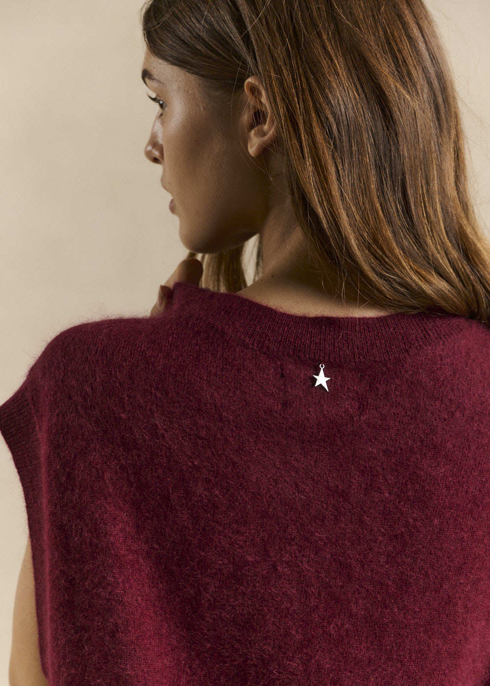 Pull sans manches ample en laine et cachemire - Sud Express - 5 - Sud Express