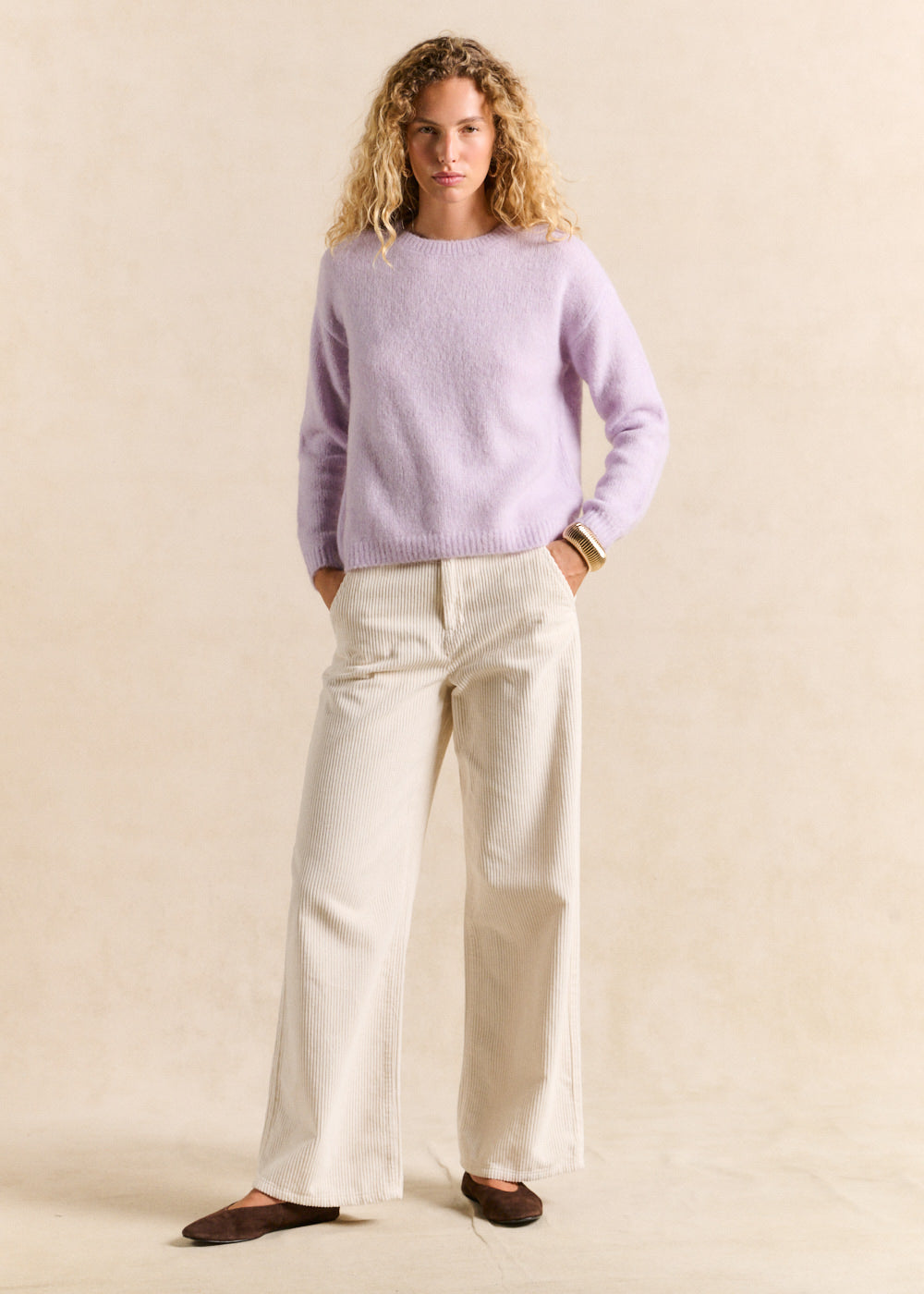 Pull col rond en mohair manches longues - Sud Express - 5 - Sud Express