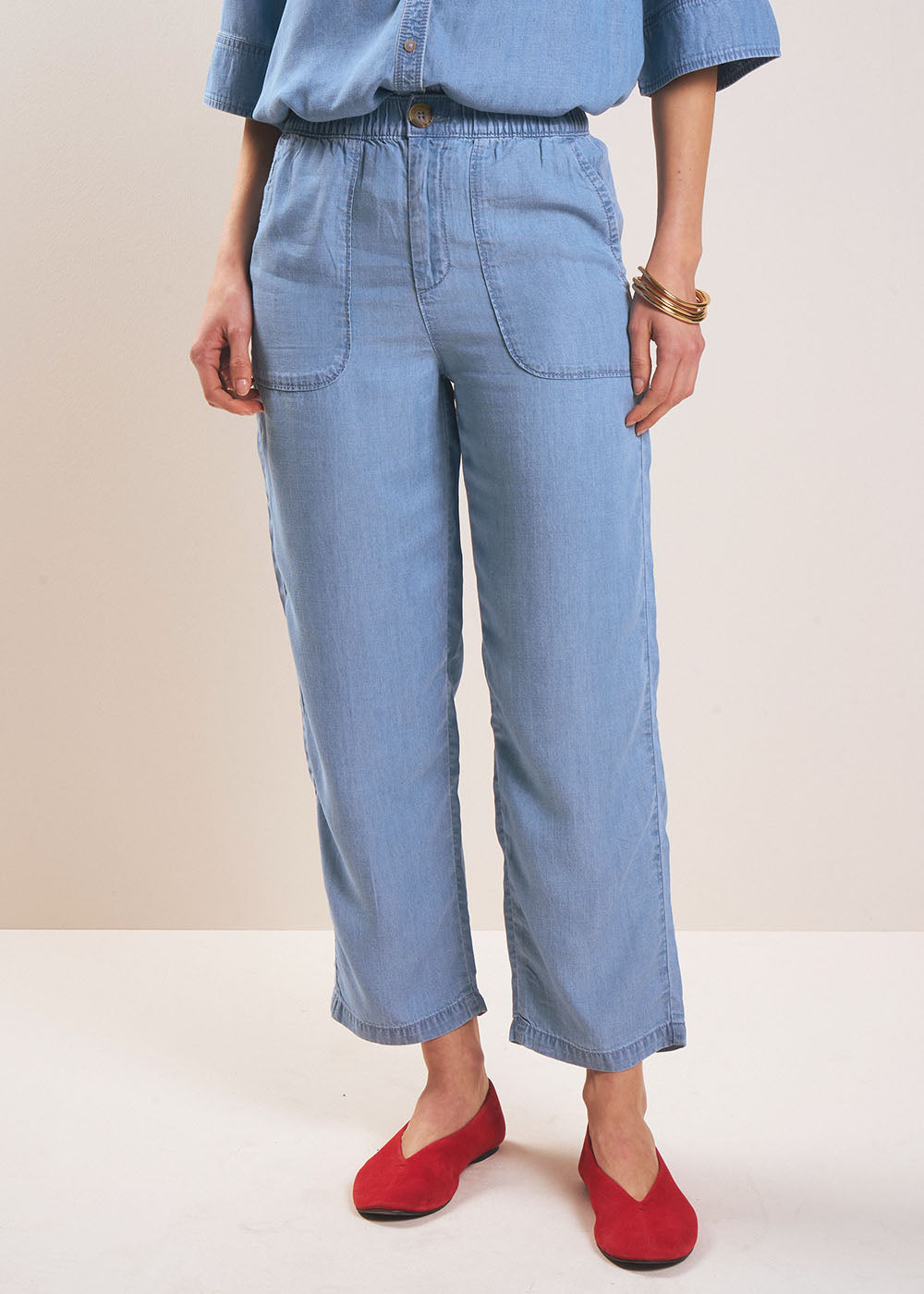 Pantalon carotte en lyocell - Sud Express - 5 - Sud Express