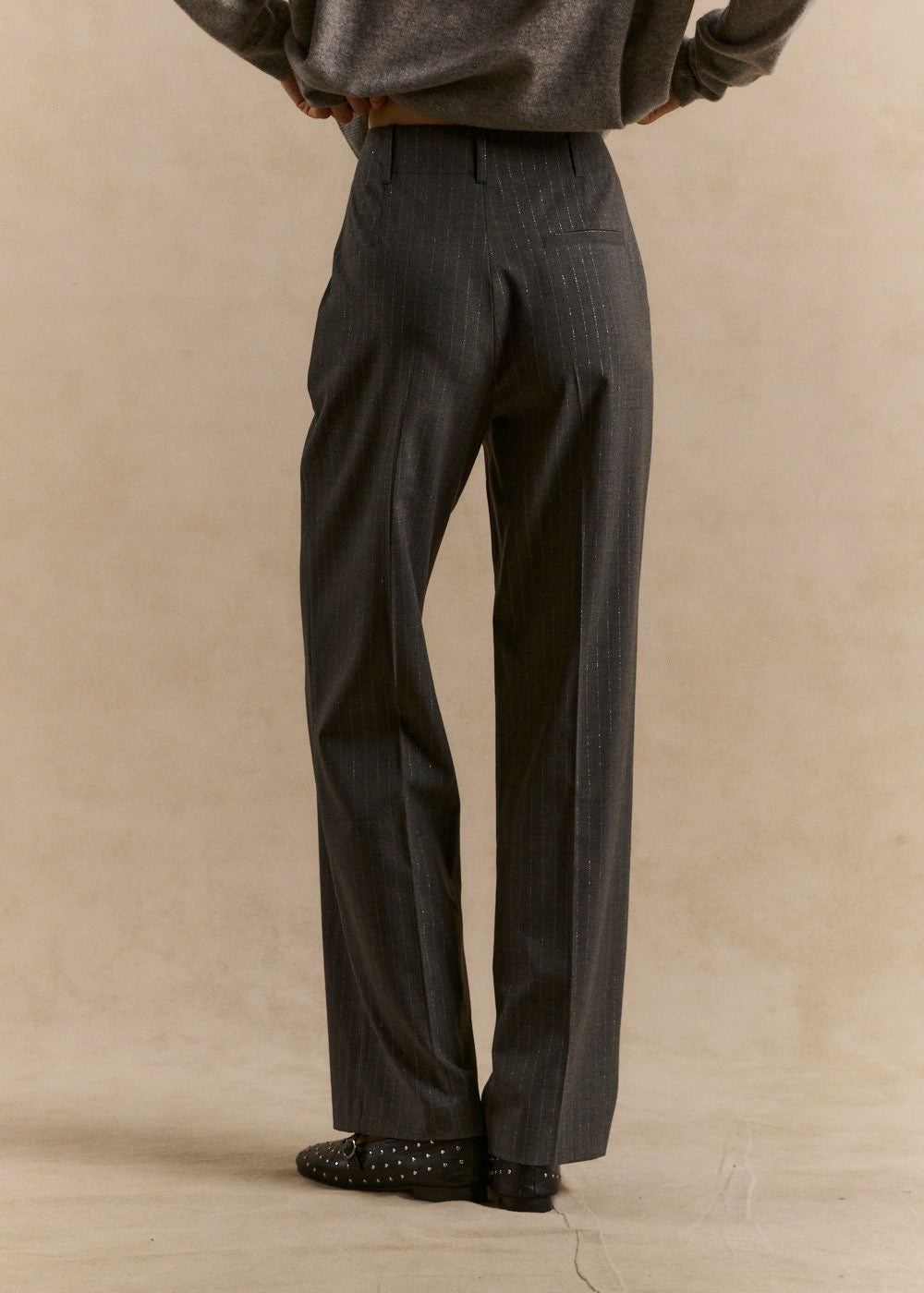 Pantalon tailleur taille haute plissé - Sud Express - 3 - Sud Express
