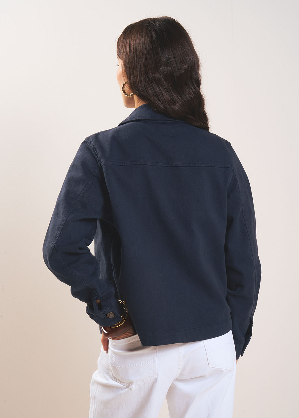 Veste à col chemise à surpiqûres - Sud Express - 3 - Sud Express