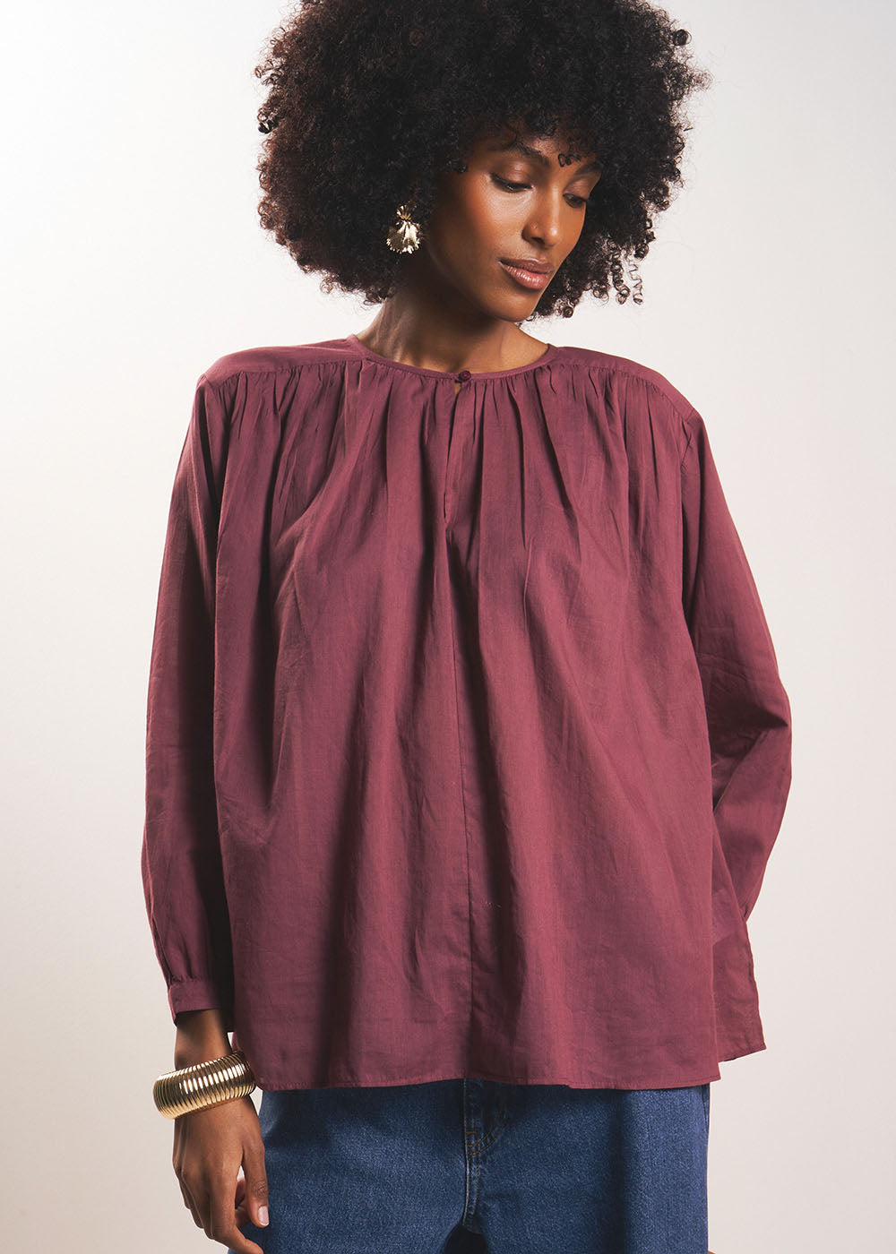 Blouse légère en voile de coton - Sud Express - 5 - Sud Express