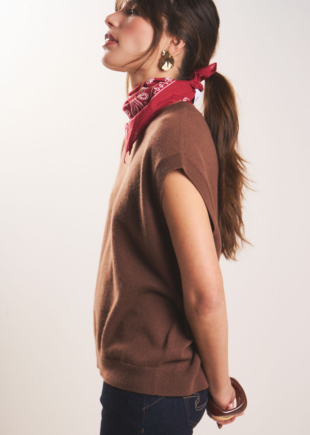 Pull sans manches en cachemire - Sud Express - 4 - Sud Express