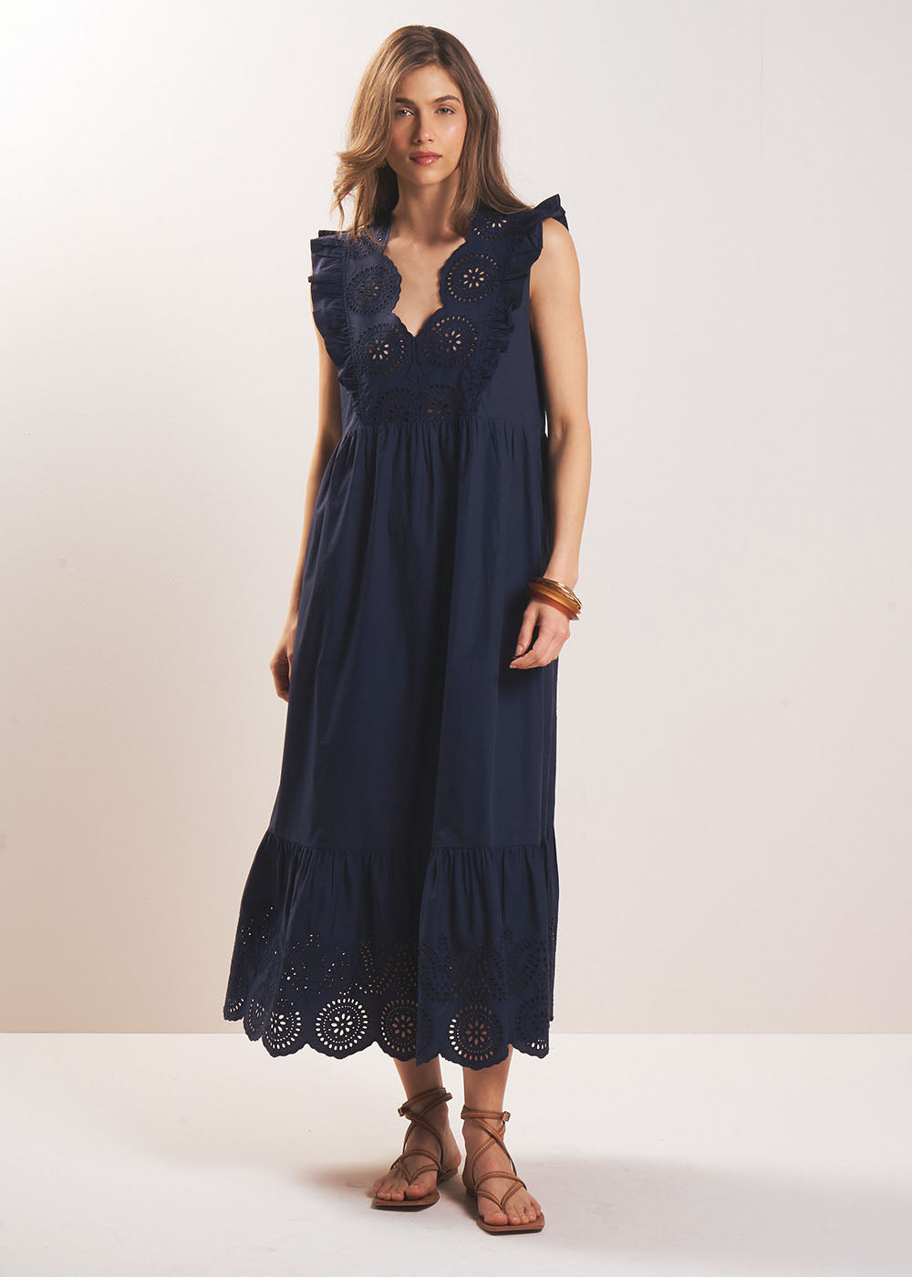 Robe longue broderie macramé - Sud Express - 6 - Sud Express