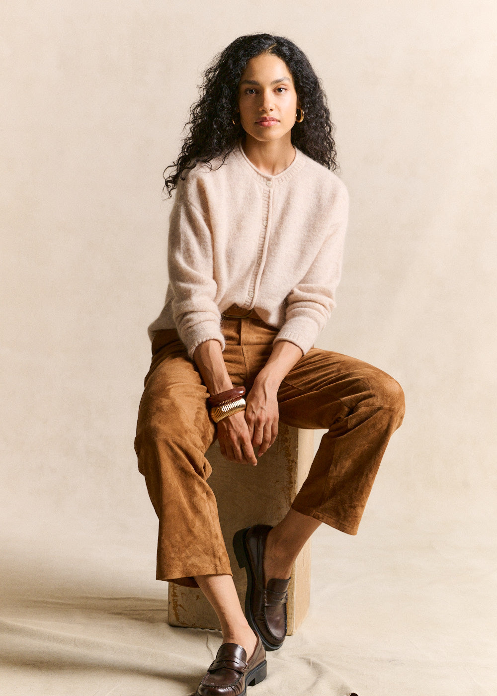 Gilet cardigan en mohair col rond - Sud Express - 1 - Sud Express