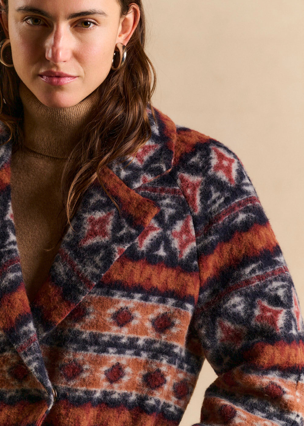 Manteau oversize en lainage - Sud Express - 2 - Sud Express
